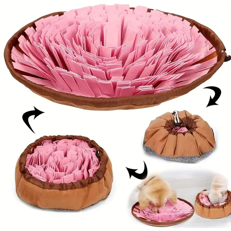 Washable Felt Pet Sniffing Pad Foldable Dog Slow Feeding Mat Toy Dog Training Snuff Mat