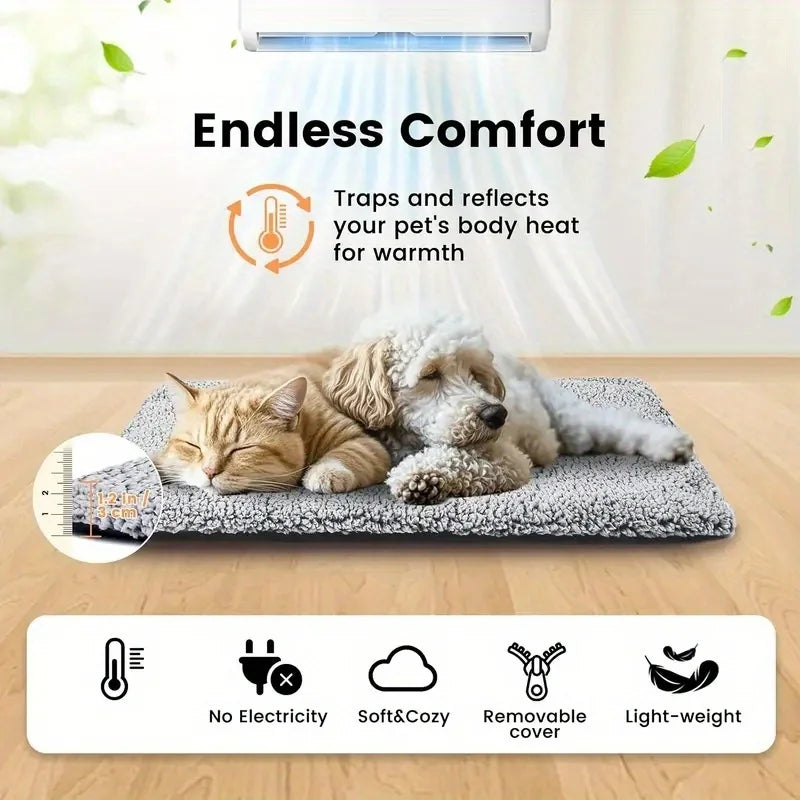 Winter Warming Pet Mattress, Super Warm Cat and Dog Pad, Washable and Non-Slip Mat, Suitable for Small to Large Dogs and Cats